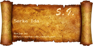 Serke Ida névjegykártya
